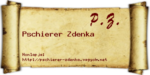 Pschierer Zdenka névjegykártya